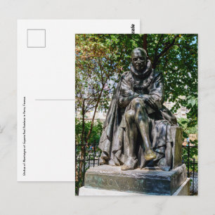 Carte Postale Statue de Montaigne sur la place Paul Painlevé à P