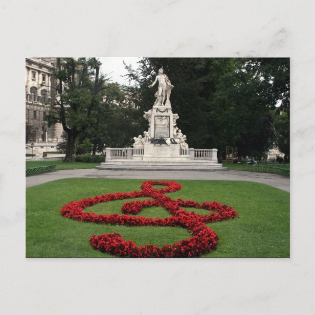 Carte Postale statue de mozart (Devant)