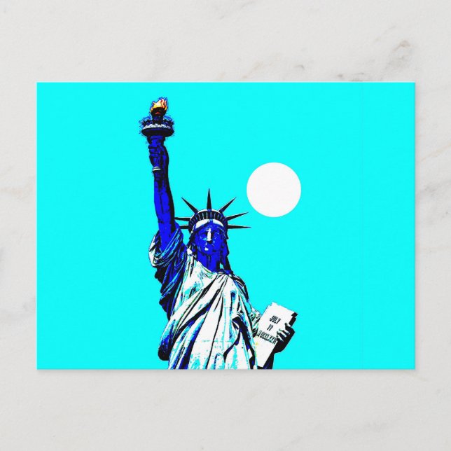 Carte Postale Statue de New York de Liberty Pop Art (Devant)