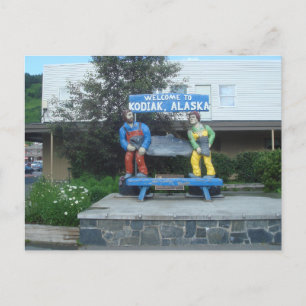 Carte Postale Statue De Poisson À Kodiak Alaska