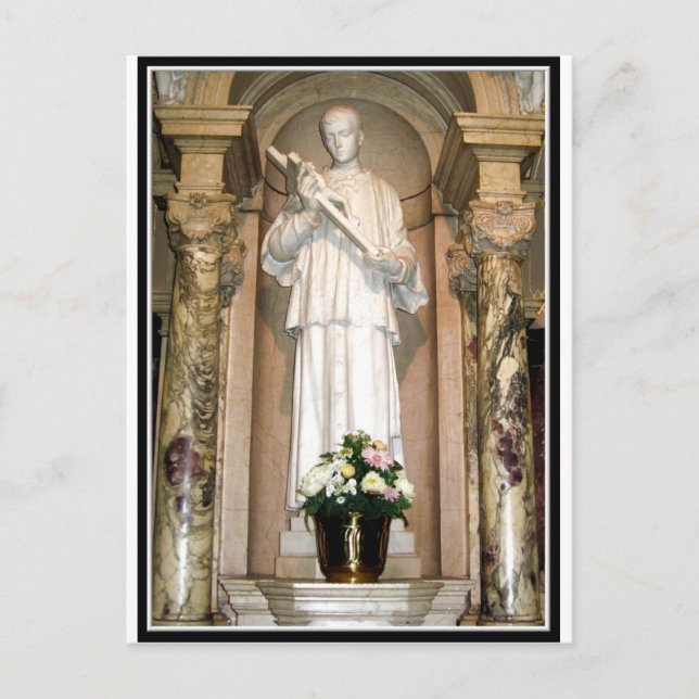 Carte Postale Statue de Saint Aloysius Gonzaga (Devant)