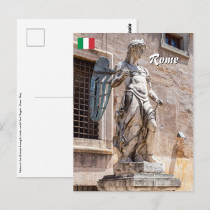 Carte Postale Statue de San Michele dans le Château Saint-Ange -
