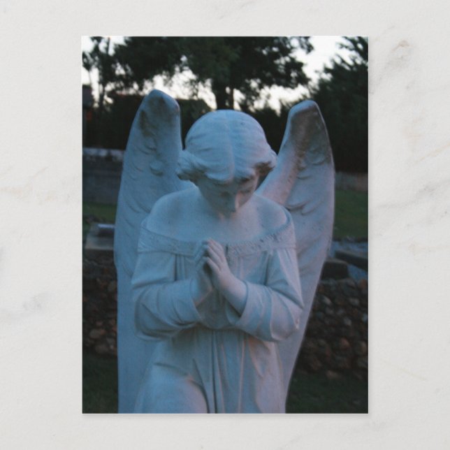 Carte Postale Statue de Savannah GA Angel dans le cimetière (Devant)