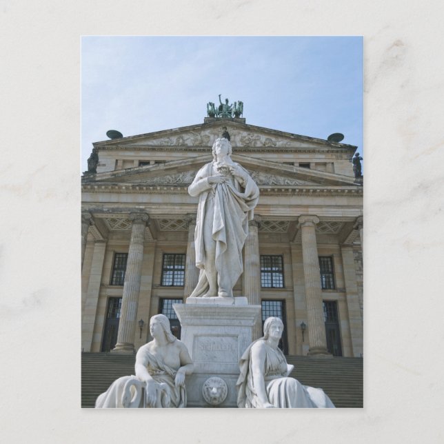 Carte Postale Statue de Schiller à Berlin (Devant)