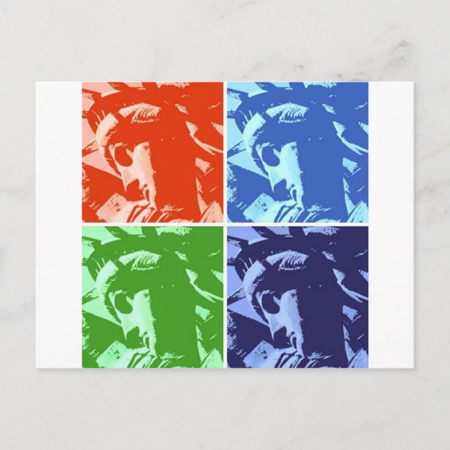 Carte Postale Statue de style pop art de Liberty New York (Devant)