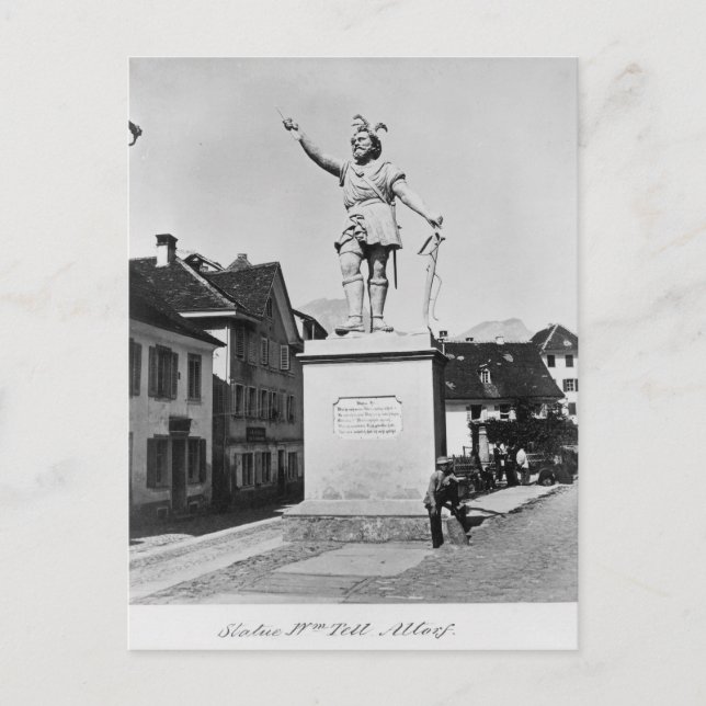 Carte Postale Statue de William Tell, vers 1860-90 (Devant)