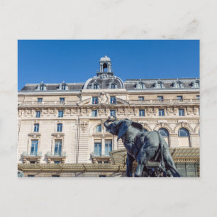 Carte Postale Statue d'éléphant devant le musée d'Orsay à Paris