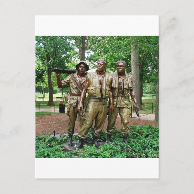 Carte Postale Statue des trois militaires | Soldats du Vietnam (Devant)