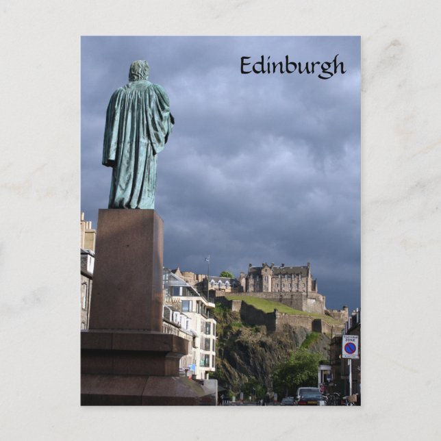Carte Postale statue du château d'edinburgh (Devant)