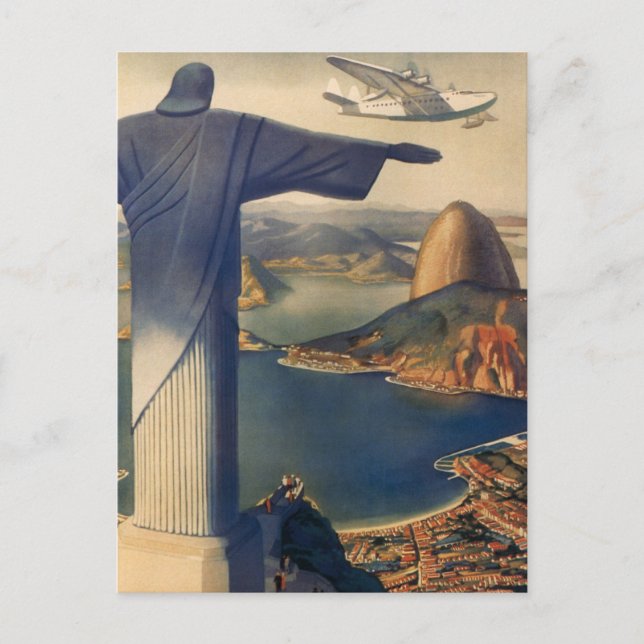 Carte Postale Statue du Christ Rédempteur, Rio De Janeiro, Brési (Devant)