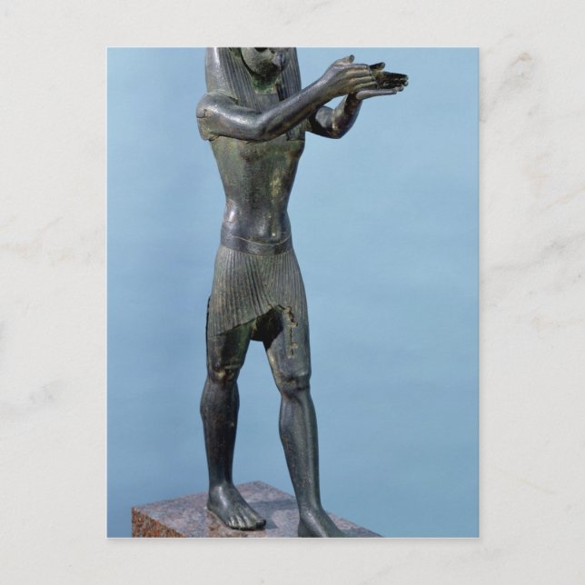 Carte Postale Statue du Dieu Horus Faire un verre (Devant)