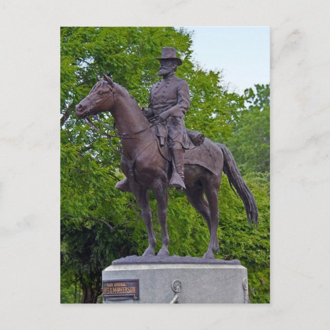 Carte Postale Statue du général James B. McPherson (Devant)