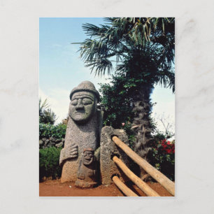 Carte Postale Statue du grand-père, île de Cheju-do, Corée du Su