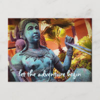 Statue du guerrier antique bleu Laisser Aventure C