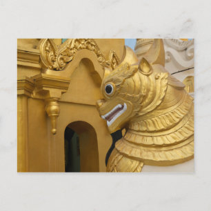Carte Postale Statue du Lion d'or au temple