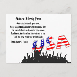 Carte Postale Statue du poème de la liberté, Une nation d'immigr
