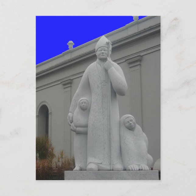 Carte Postale statue du prêtre (Devant)
