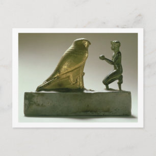 Carte Postale Statue du roi Taharqa adorant le faucon-dieu