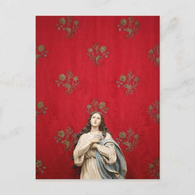 Carte Postale Statue d'une vierge dans une église de Spaccanapol (Devant)