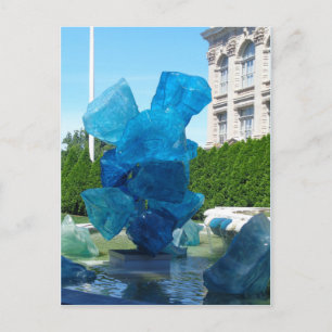 Carte postale Statue en verre marin