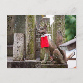 Carte Postale Statue Fox du Sanctuaire Fushimi Inari