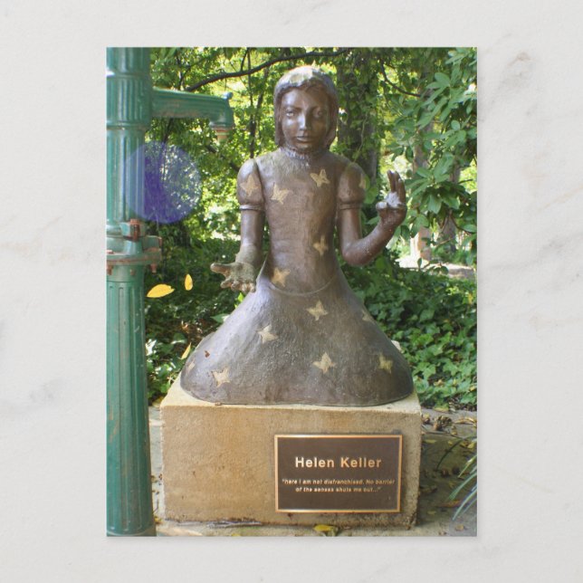 Carte Postale Statue Helen Keller (Devant)