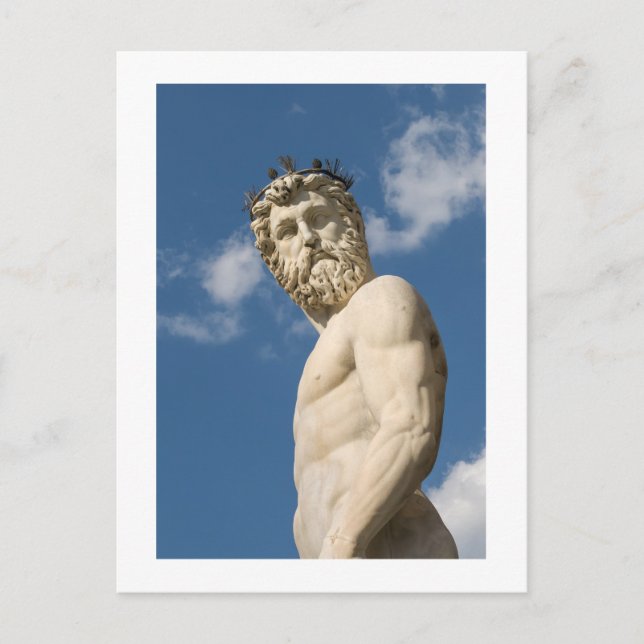Carte Postale Statue Neptune, Piazza della Signoria, Florence (Devant)