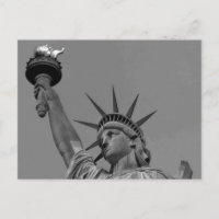 Statue noire et blanche de Liberty New York