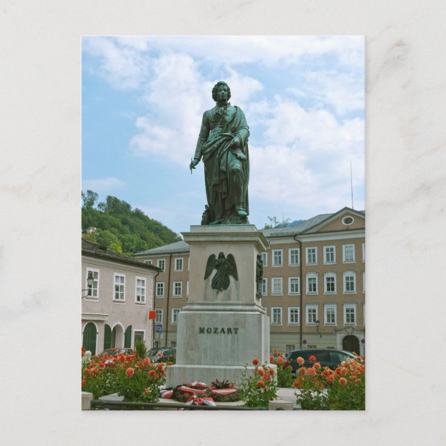Carte Postale Statue of Mozart in Salzburg (Devant)