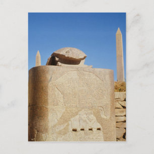 Carte Postale Statue sacrée de scarabée dans le Temple d'Amun