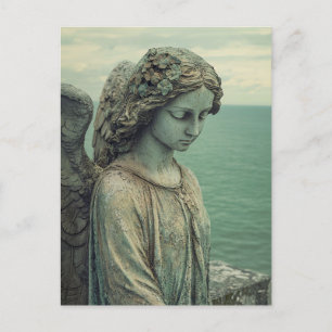 Carte Postale Statue Serene Angel avec Patina