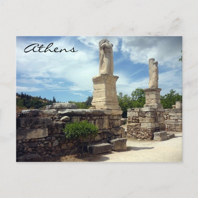Carte Postale statues d'agora (Devant)