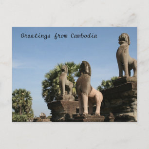 Carte Postale statues d'angkor