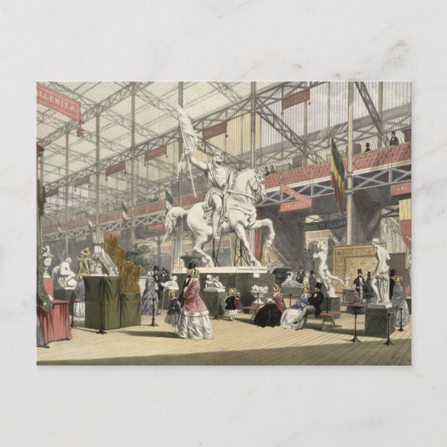 Carte Postale Statues dans la section de la Belgique du grand (Devant)