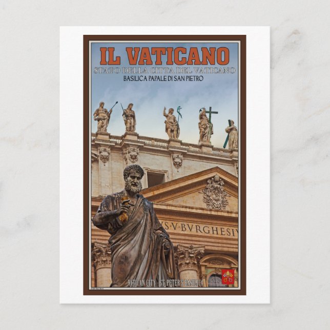 Carte Postale Statues de la ville du Vatican (Devant)