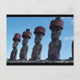 Carte Postale Statues de Moai