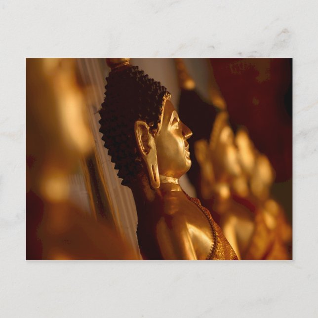 Carte Postale Statues du Bouddha du Temple Thaï (Devant)