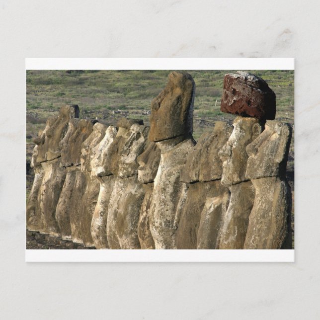 Carte Postale Statues Moai Rapa Nui (Île de Pâques) (Devant)