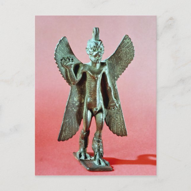 Carte Postale Statuette de Pazuzu, un démon du vent assyrien (Devant)