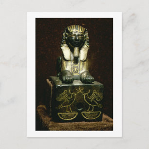 Carte Postale Statuette of a sphinx of King Tuthmosis III, new K