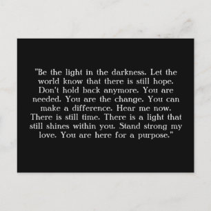 Carte postale "stay" du projet Semicolon