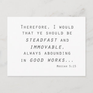 Carte Postale steadfast immovable mosiah lds scripture