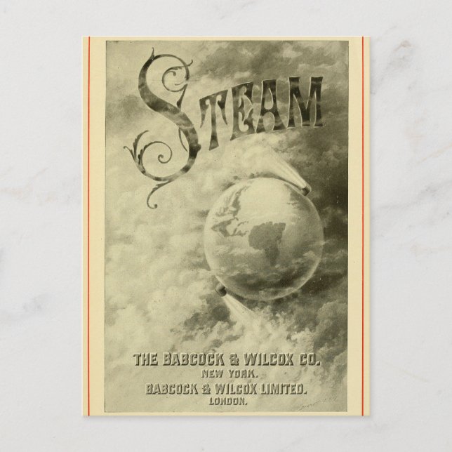 Carte Postale Steam Dirige Le Monde 1904 (Devant)