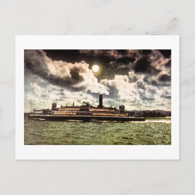 Carte Postale Steamer dans la baie de San Francisco (Devant)