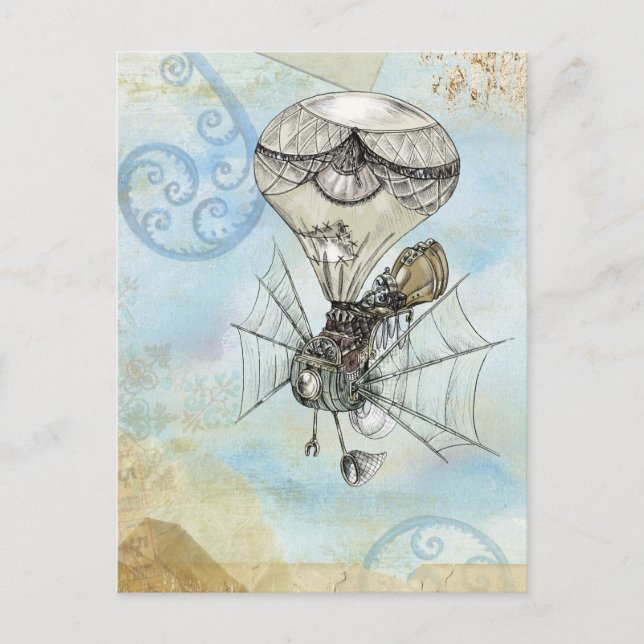 Carte Postale steampunk balloon (Devant)