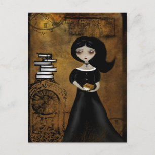 Carte postale Steampunk Bibliophile