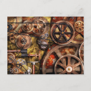 Carte Postale Steampunk - Engrenages - Ateliers intérieurs