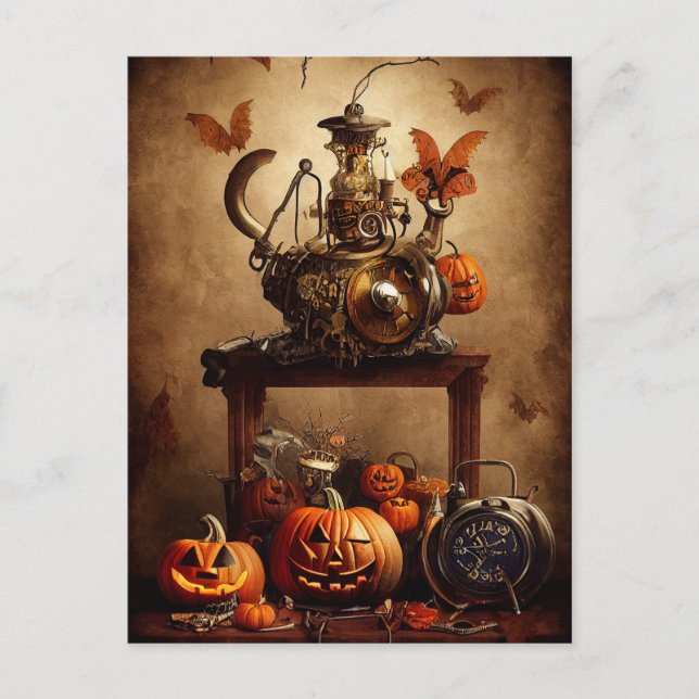 Carte postale Steampunk Halloween (Devant)