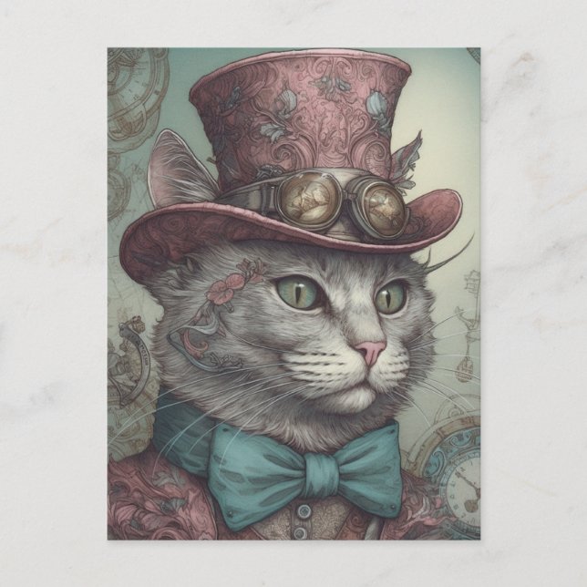 Carte postale Steampunk Kitty (Devant)