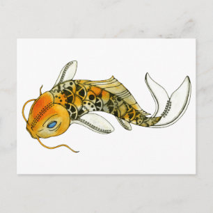 Carte Postale Steampunk Koi